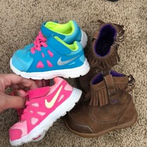 Toddler shoe lot. Nike’s size 6 boots size 5